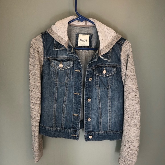 Mudd Jean jacket with gray sleeves - Picture 3 of 5
